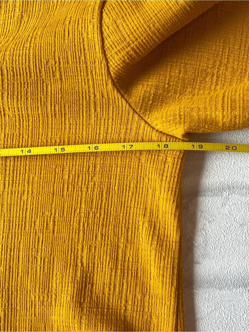 J. Crew Textured V-Neck Top — Mustard Yellow